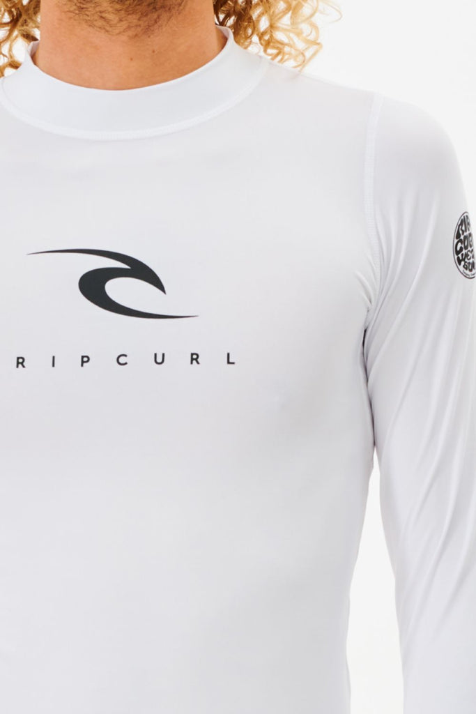 T-shirt de bain anti-UV manches longues Homme - CORPS - Rip Curl blanc