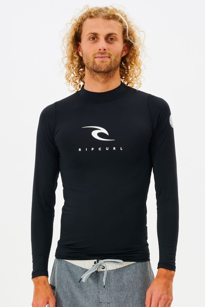 T-shirt de bain anti-UV manches longues Homme - CORPS - Rip Curl noir