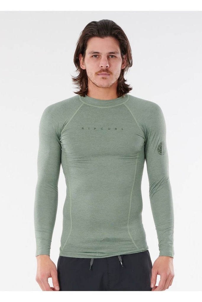 T-shirt de bain anti-UV manches longues Homme - Dawn Patrol Perf - Rip Curl vert pale